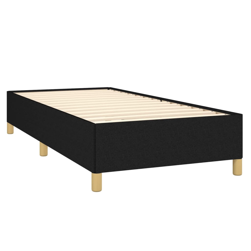 vidaXL Estructura de cama sin colchón tela negro 90x200 cm