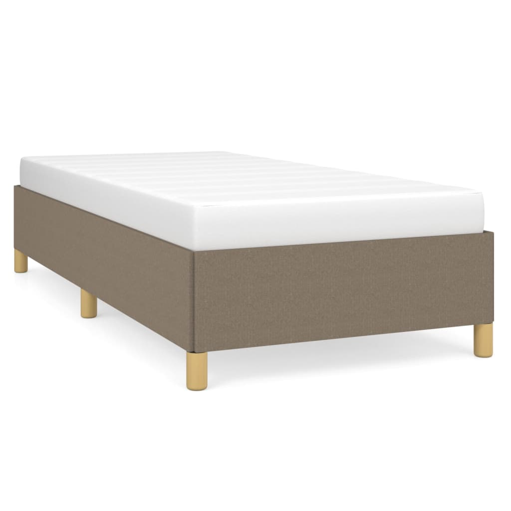 vidaXL Estructura de cama sin colchón tela taupe 90x200 cm