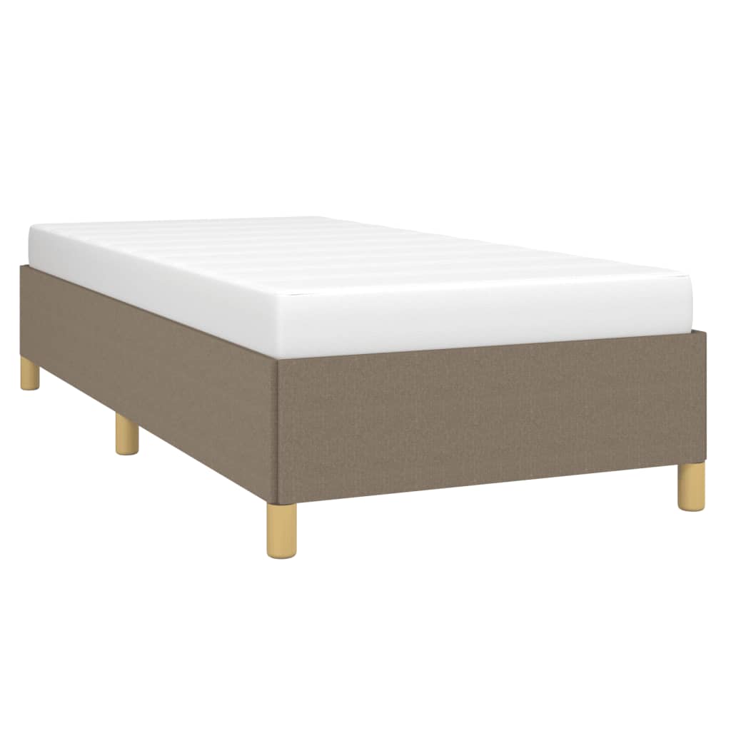 vidaXL Estructura de cama sin colchón tela taupe 90x200 cm