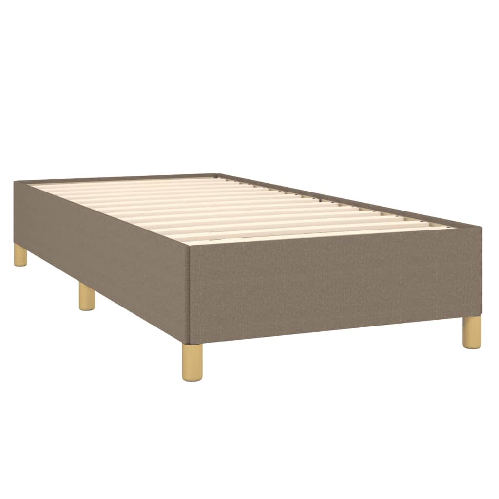 vidaXL Estructura de cama sin colchón tela taupe 90x200 cm