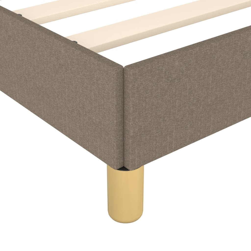 vidaXL Estructura de cama sin colchón tela taupe 90x200 cm