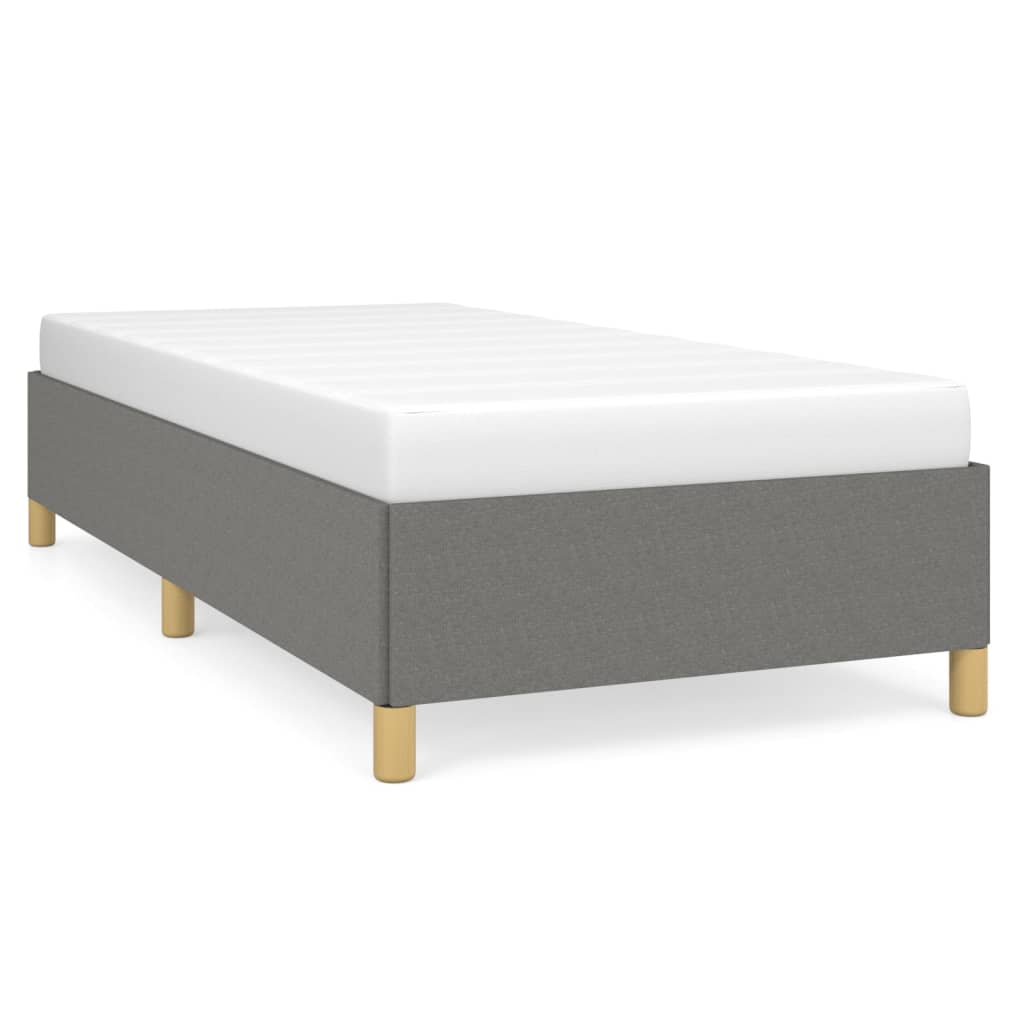 vidaXL Estructura de cama sin colchón tela gris oscuro 90x200 cm