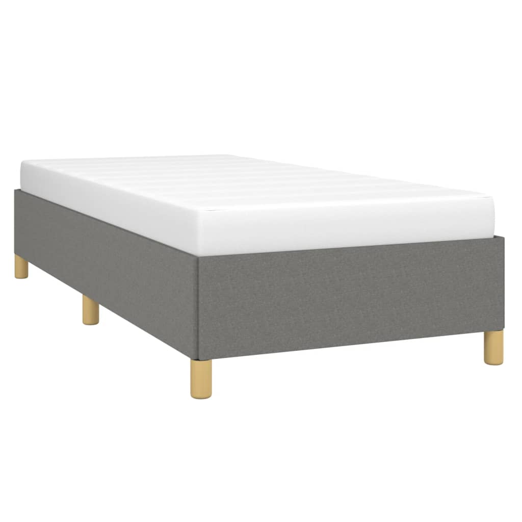 vidaXL Estructura de cama sin colchón tela gris oscuro 90x200 cm