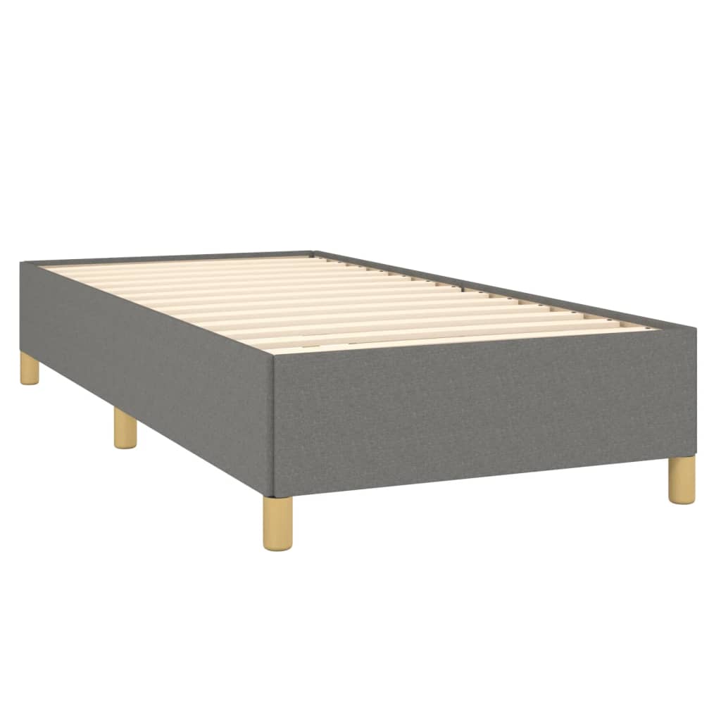 vidaXL Estructura de cama sin colchón tela gris oscuro 90x200 cm