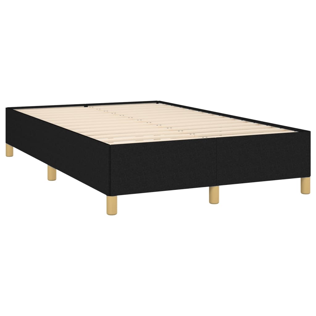 vidaXL Estructura de cama sin colchón tela negro 120x200 cm