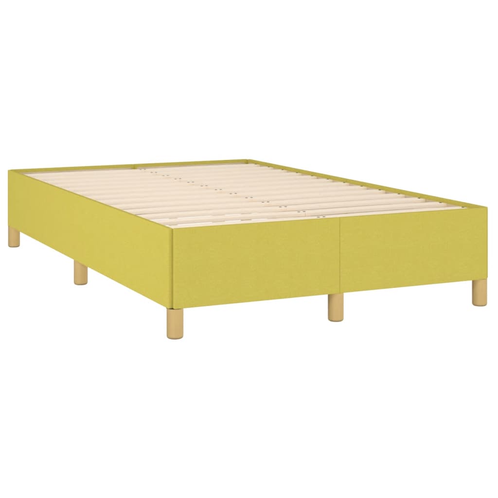 vidaXL Estructura de cama sin colchón tela verde 120x200 cm