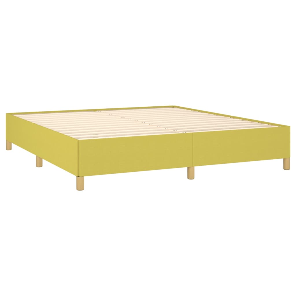 vidaXL Estructura de cama sin colchón tela verde 180x200 cm