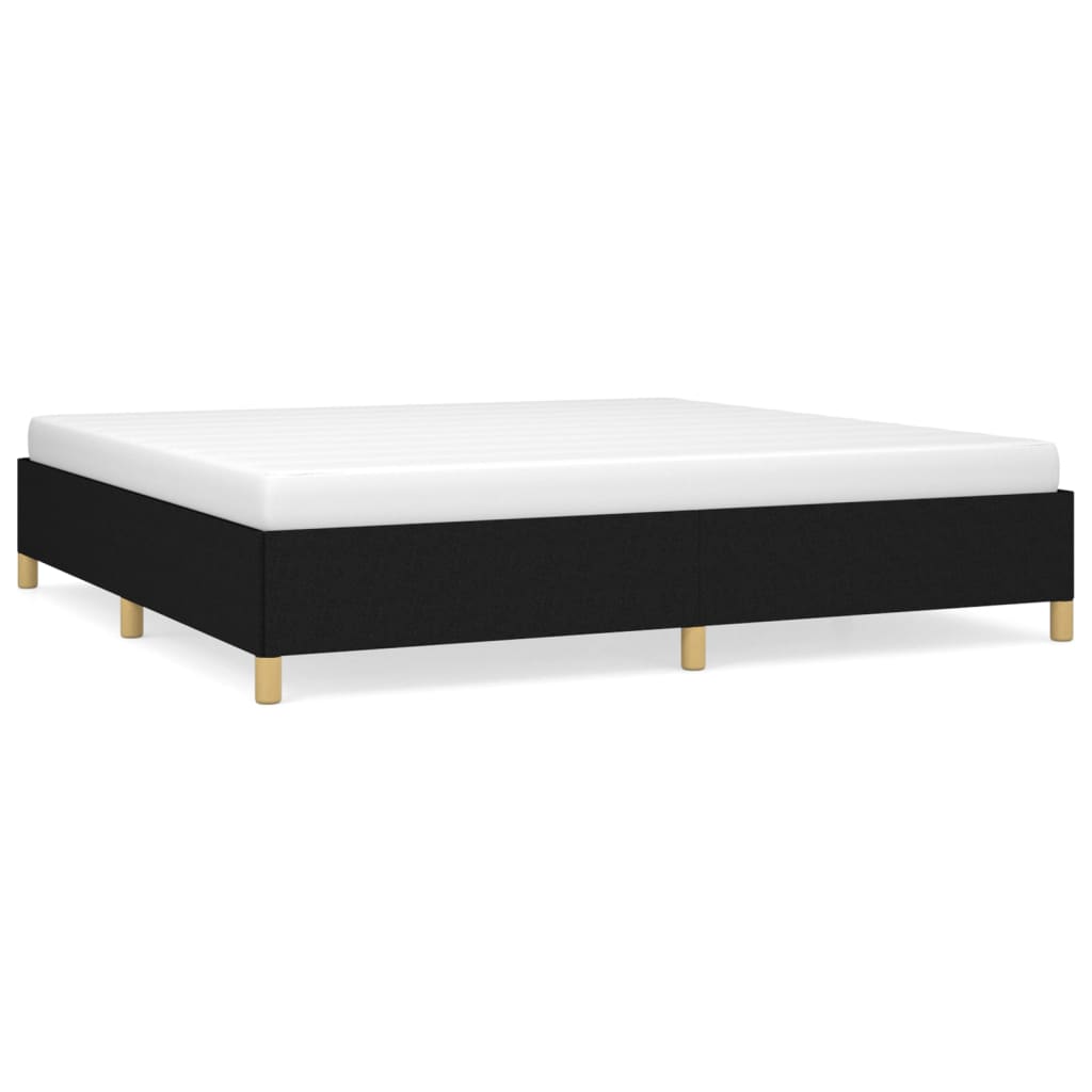 vidaXL Cama sin colchón tela negro 200x200 cm