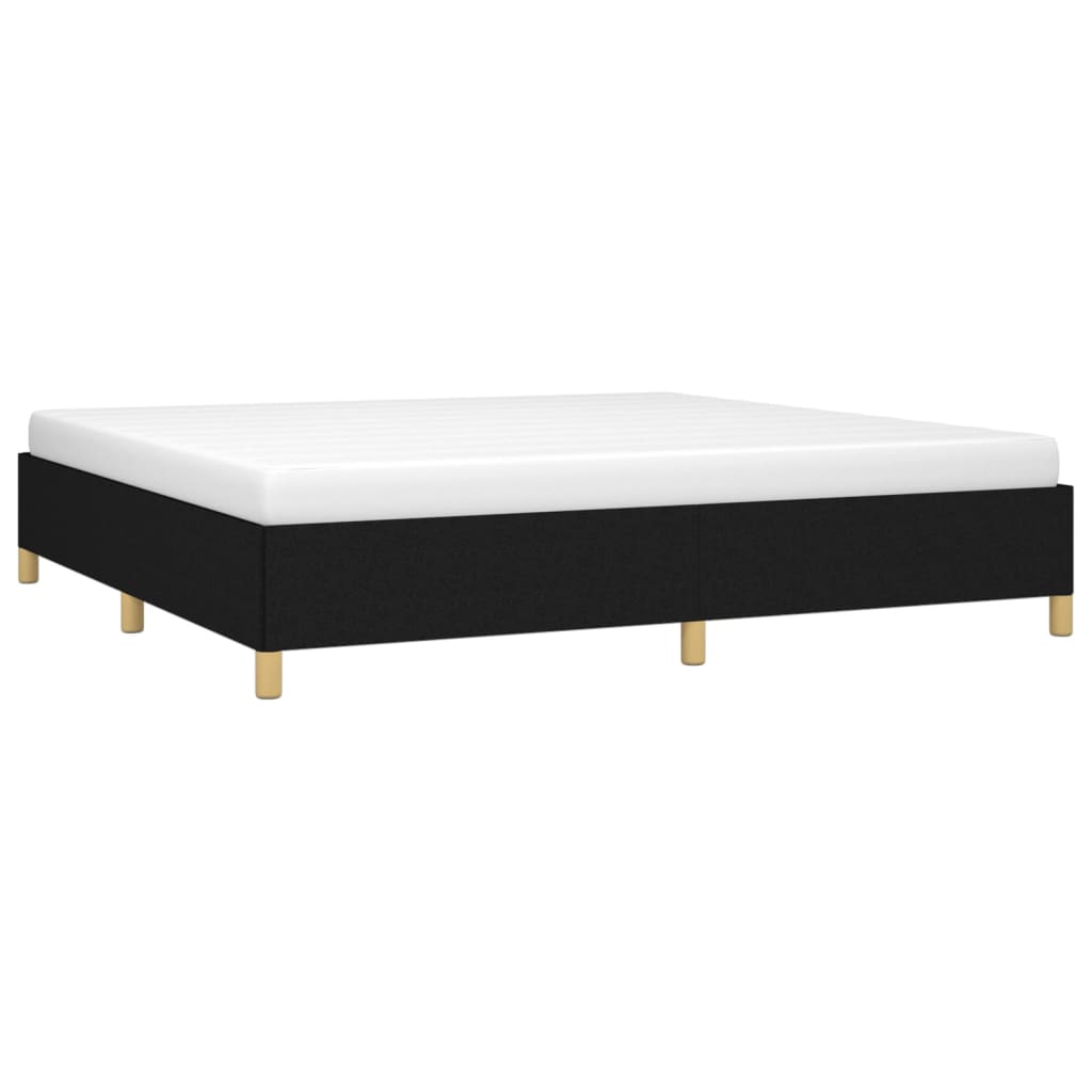 vidaXL Cama sin colchón tela negro 200x200 cm