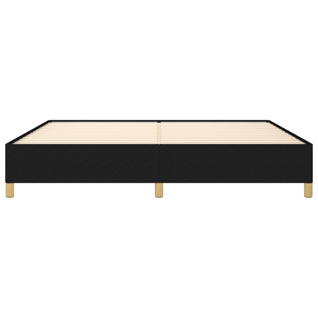 vidaXL Cama sin colchón tela negro 200x200 cm