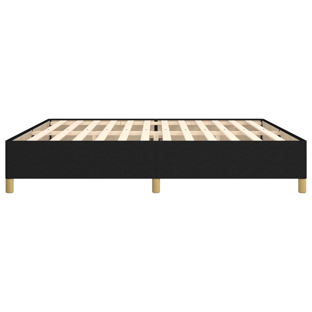 vidaXL Cama sin colchón tela negro 200x200 cm