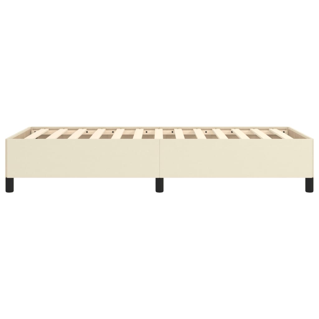 vidaXL Estructura de cama sin colchón cuero sintético crema 90x200 cm