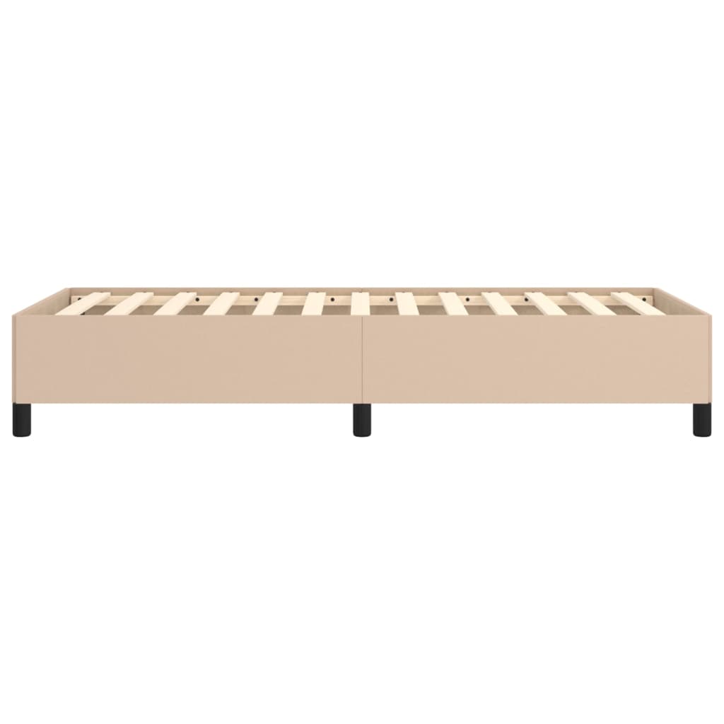 vidaXL Estructura cama sin colchón cuero sintético capuchino 90x200 cm