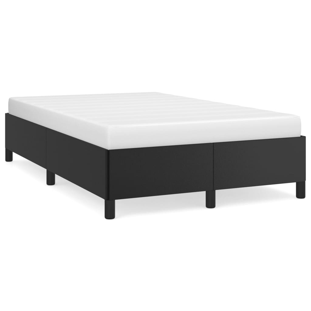 vidaXL Estructura de cama sin colchón cuero sintético negro 120x200 cm