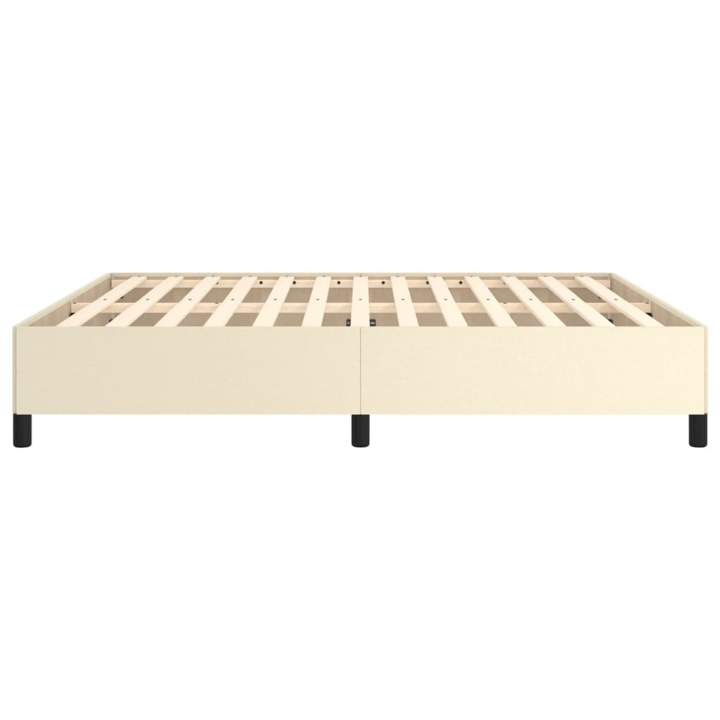 vidaXL Estructura de cama sin colchón cuero sintético crema 160x200 cm