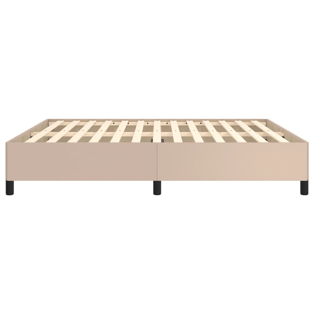 vidaXL Estructura cama sin colchón cuero sintético capuchino 180x200cm