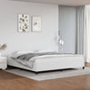 vidaXL Estructura de cama sin colchón cuero sintético blanco 200x200cm