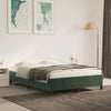 vidaXL Estructura cama sin colchón terciopelo verde oscuro 140x200 cm