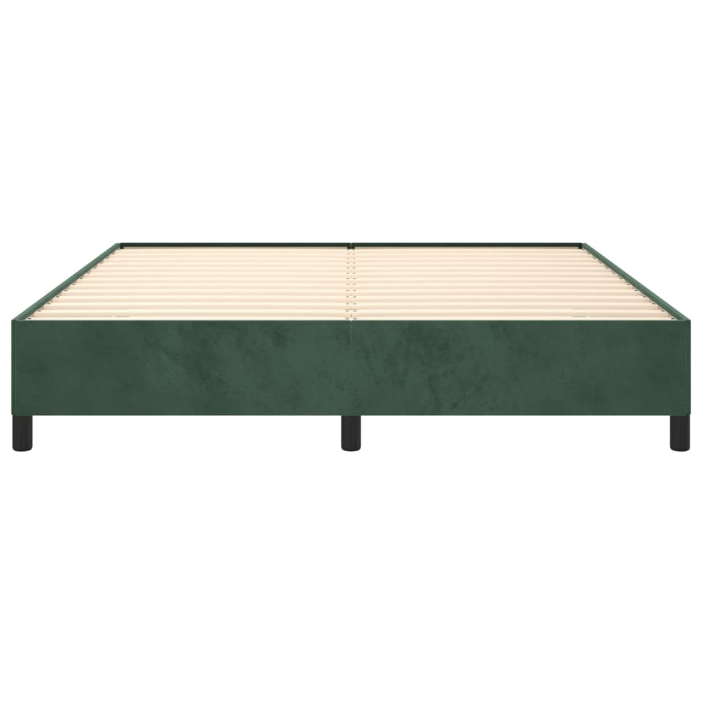 vidaXL Estructura cama sin colchón terciopelo verde oscuro 180x200 cm