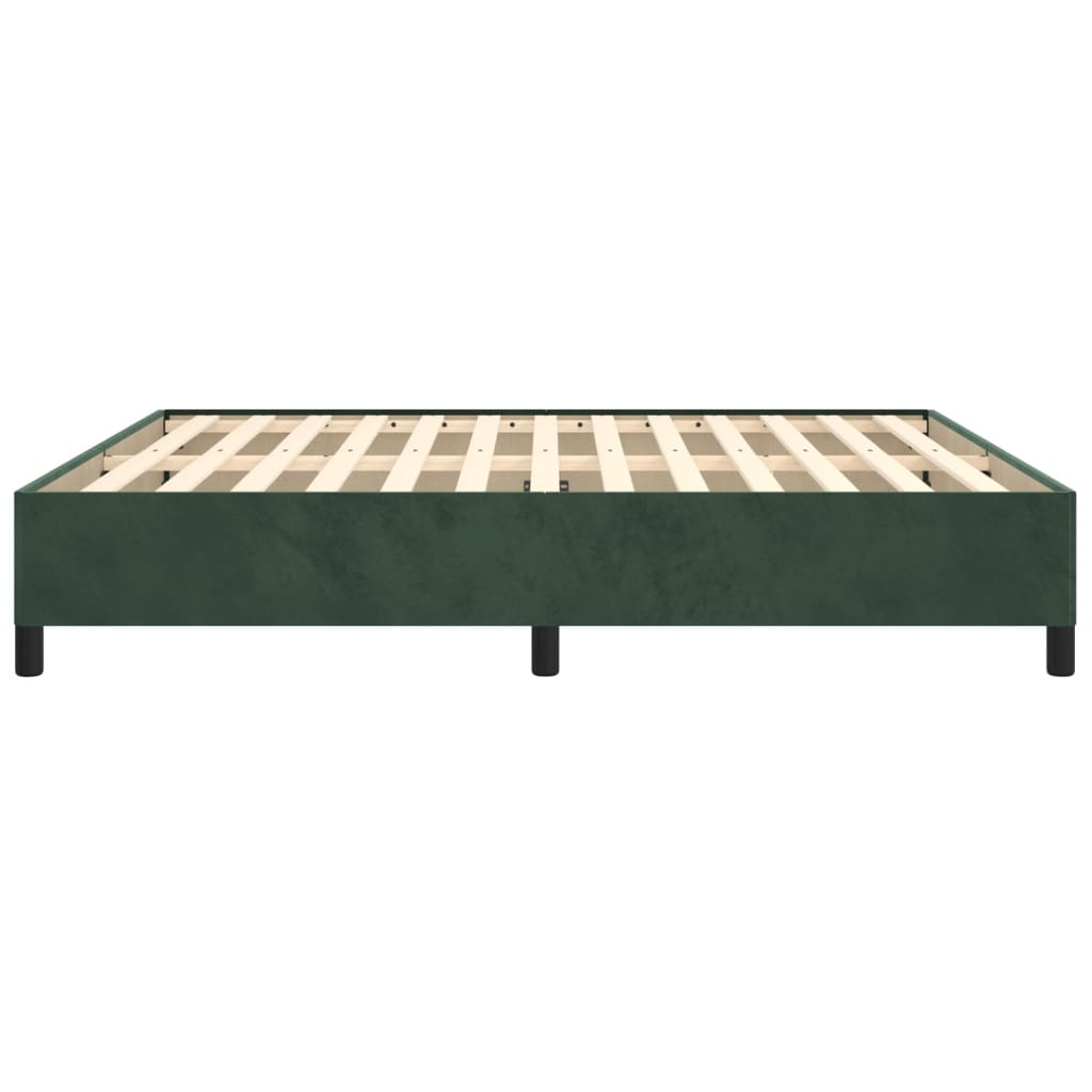 vidaXL Estructura cama sin colchón terciopelo verde oscuro 180x200 cm