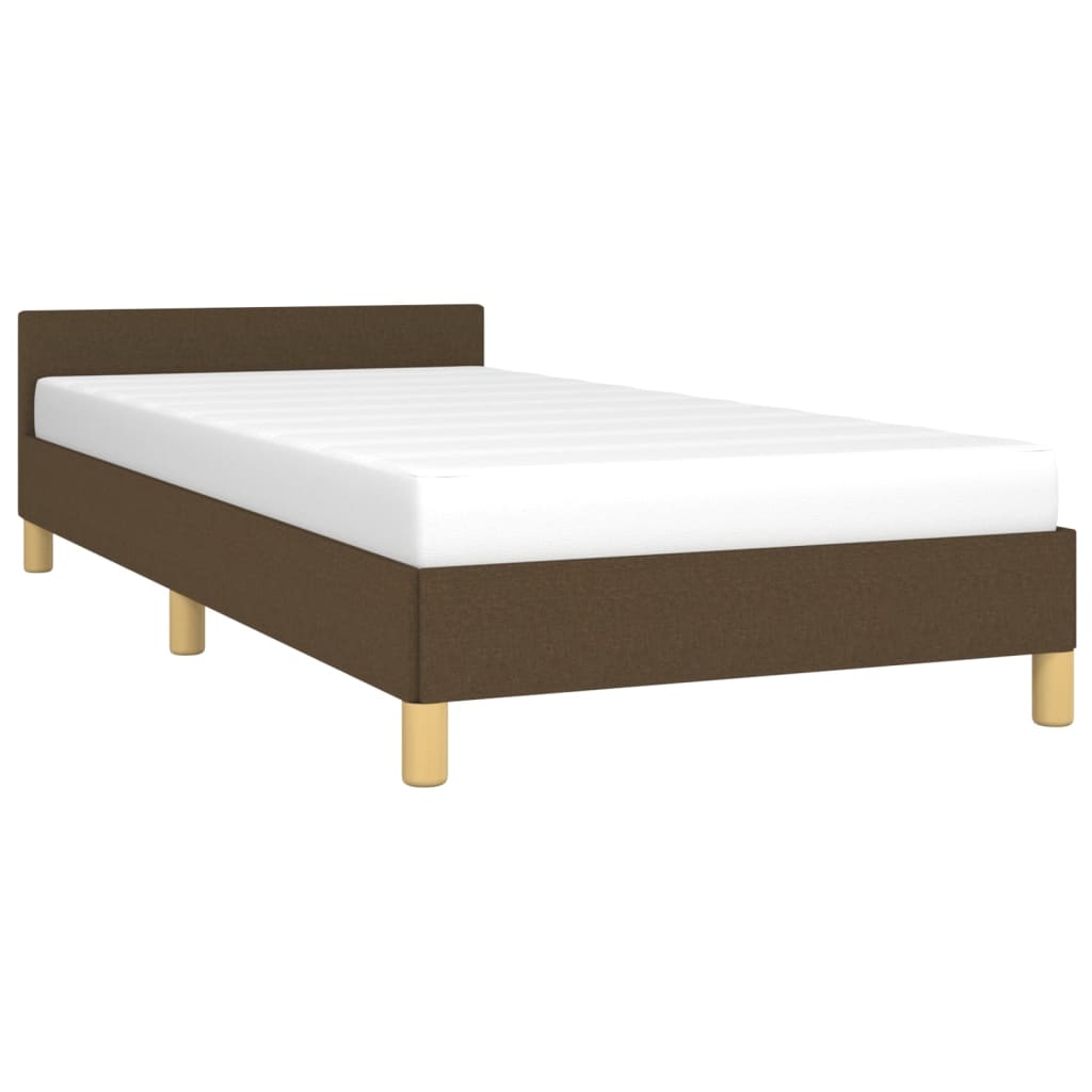 vidaXL Estructura de cama sin colchón tela marrón oscuro 80x200 cm