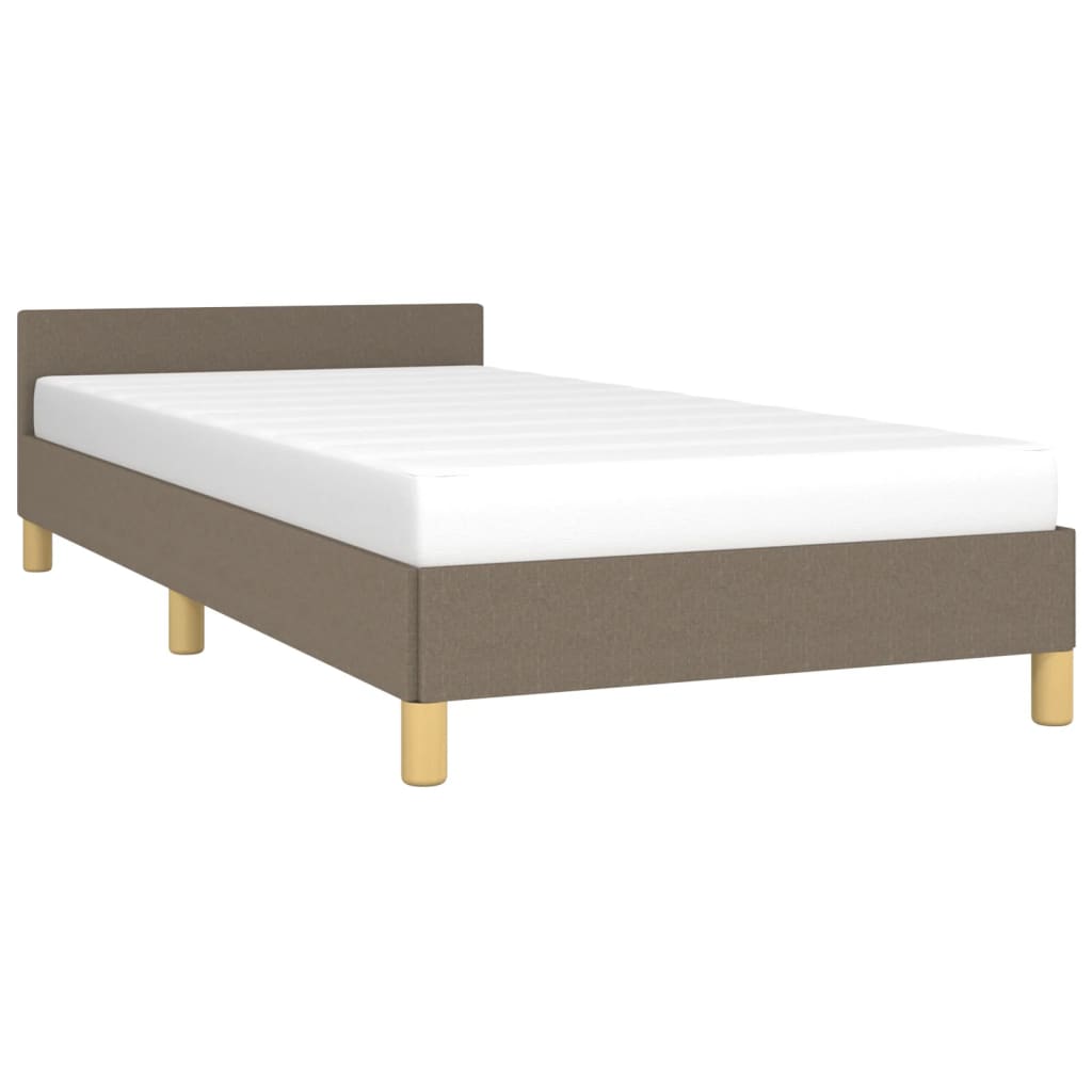 vidaXL Estructura de cama con cabecero sin colchón tela taupe 80x200cm