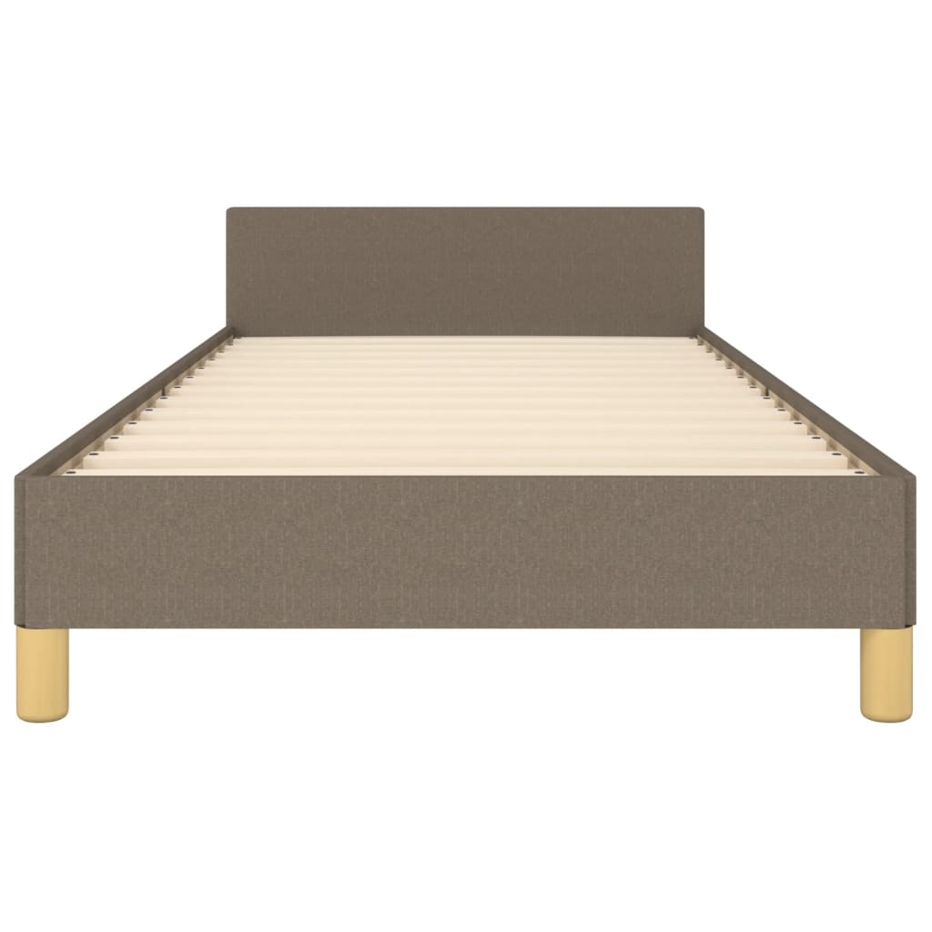 vidaXL Estructura de cama con cabecero sin colchón tela taupe 80x200cm