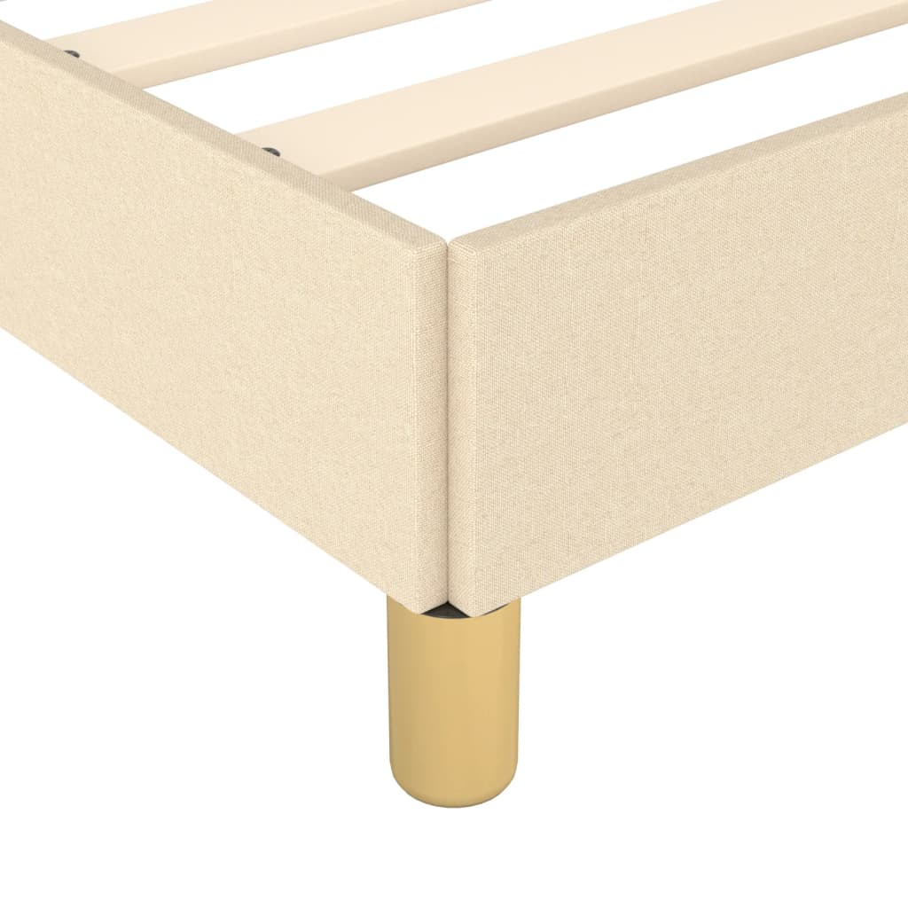 vidaXL Estructura de cama con cabecero sin colchón tela crema 80x200cm