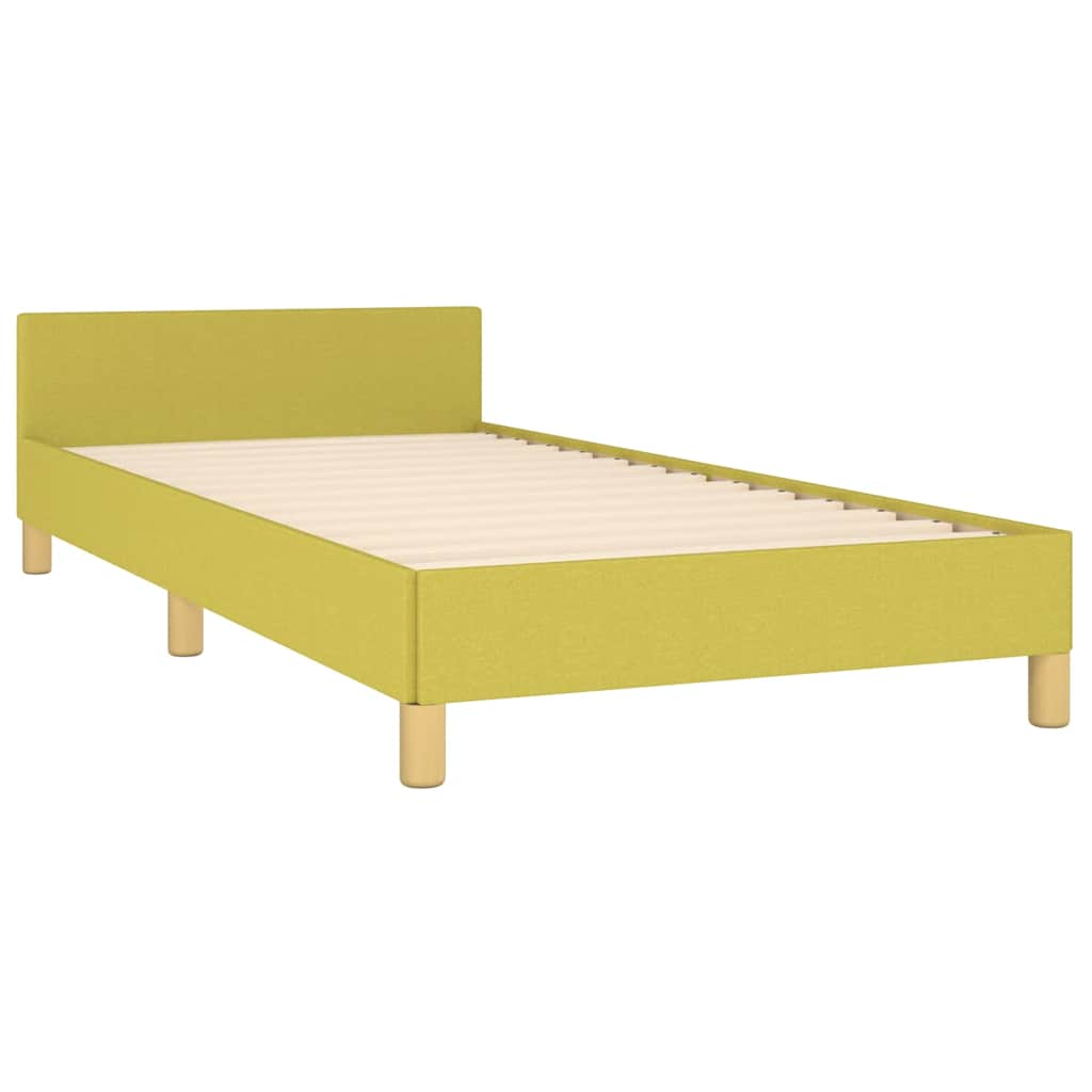 vidaXL Estructura de cama sin colchón tela verde 100x200 cm