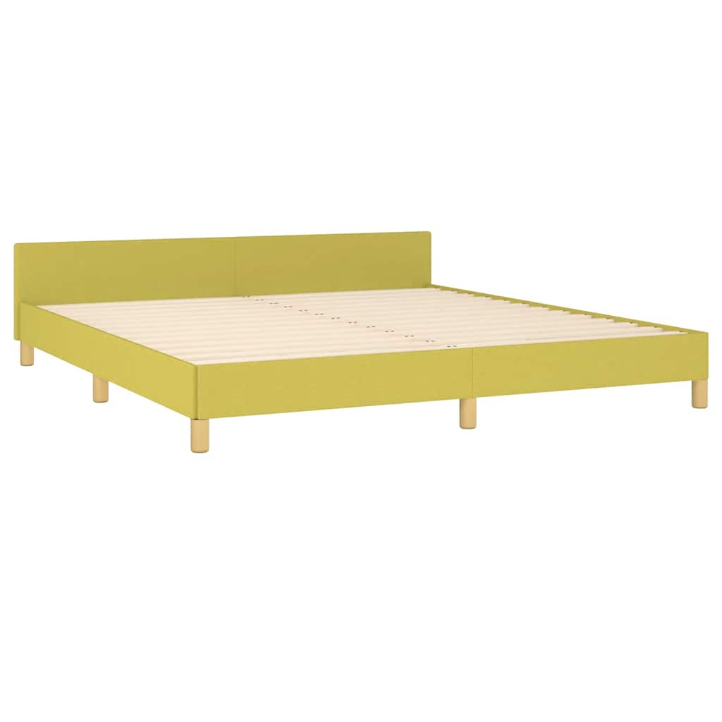 vidaXL Estructura de cama sin colchón tela verde 160x200 cm