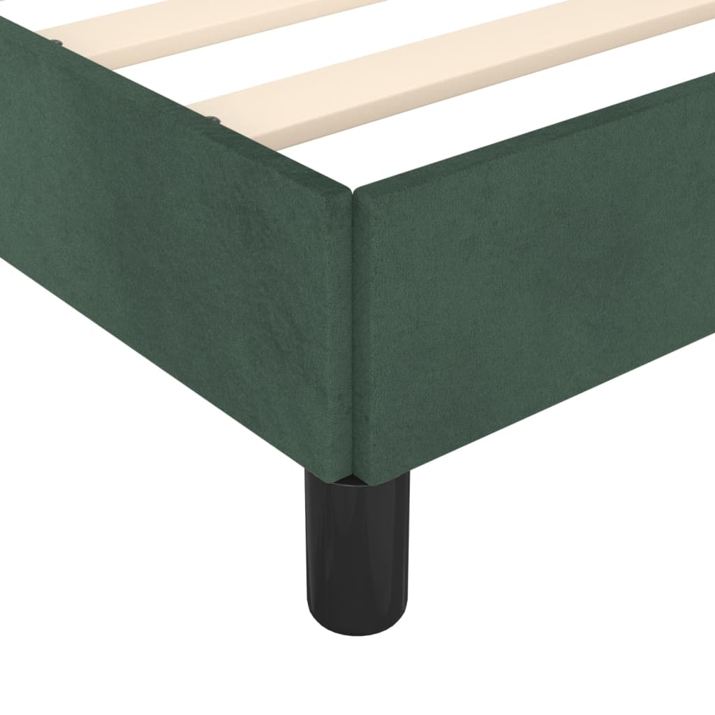 vidaXL Estructura cama sin colchón terciopelo verde oscuro 180x200 cm