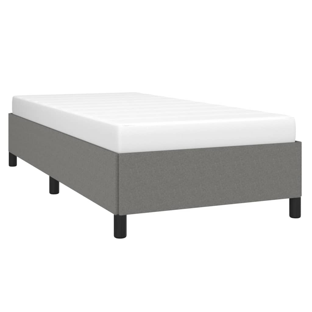 vidaXL Estructura de cama sin colchón gris oscuro 90x190 cm individual