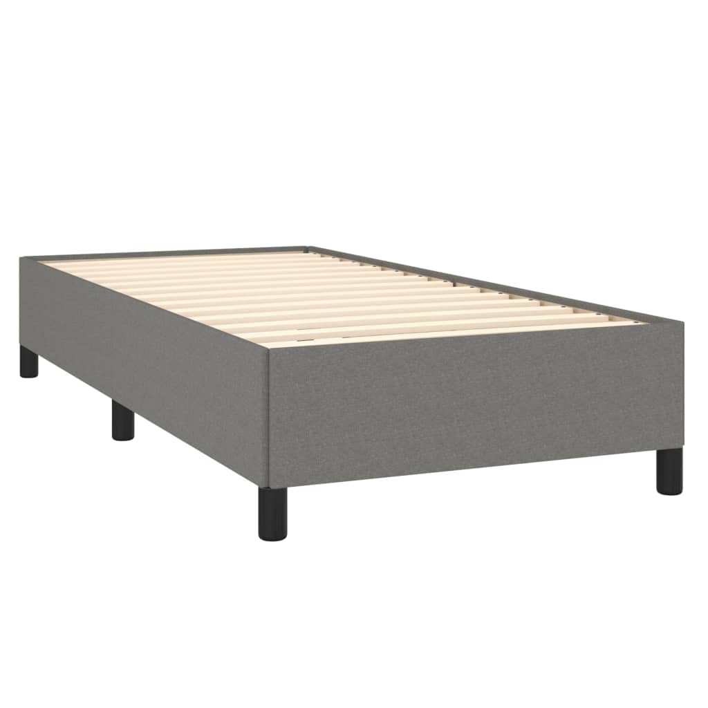 vidaXL Estructura de cama sin colchón gris oscuro 90x190 cm individual