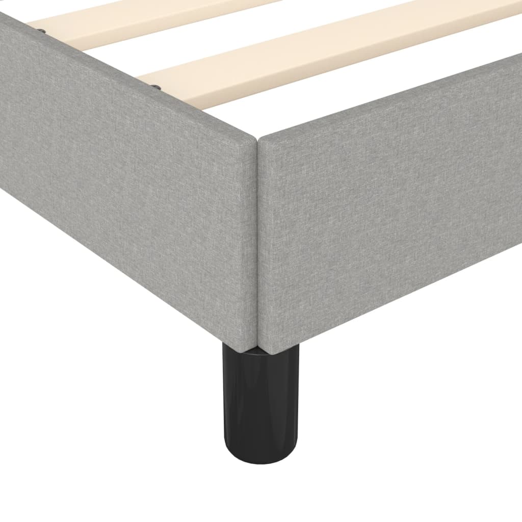 vidaXL Estructura de cama sin colchón gris claro super king tela