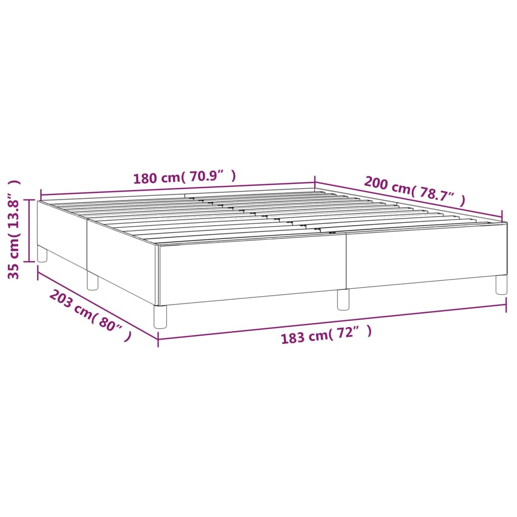 vidaXL Estructura de cama sin colchón gris claro super king tela