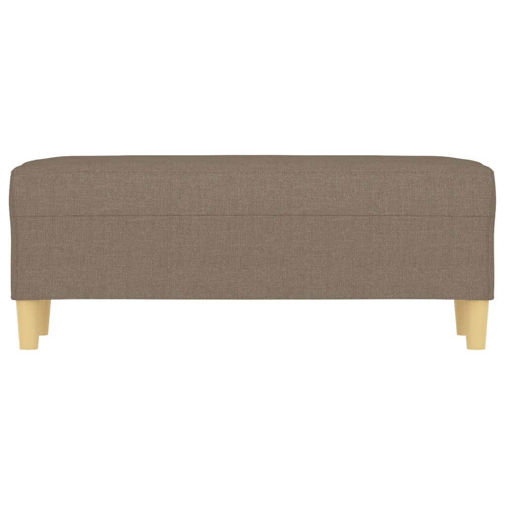 vidaXL Banco de tela gris taupe 100x35x41 cm