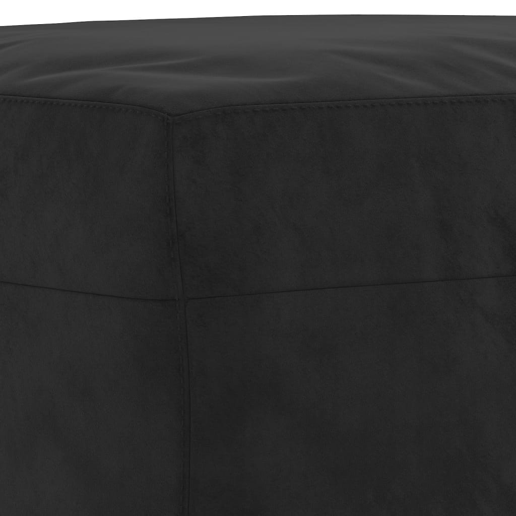 vidaXL Banco de terciopelo negro 70x35x41 cm