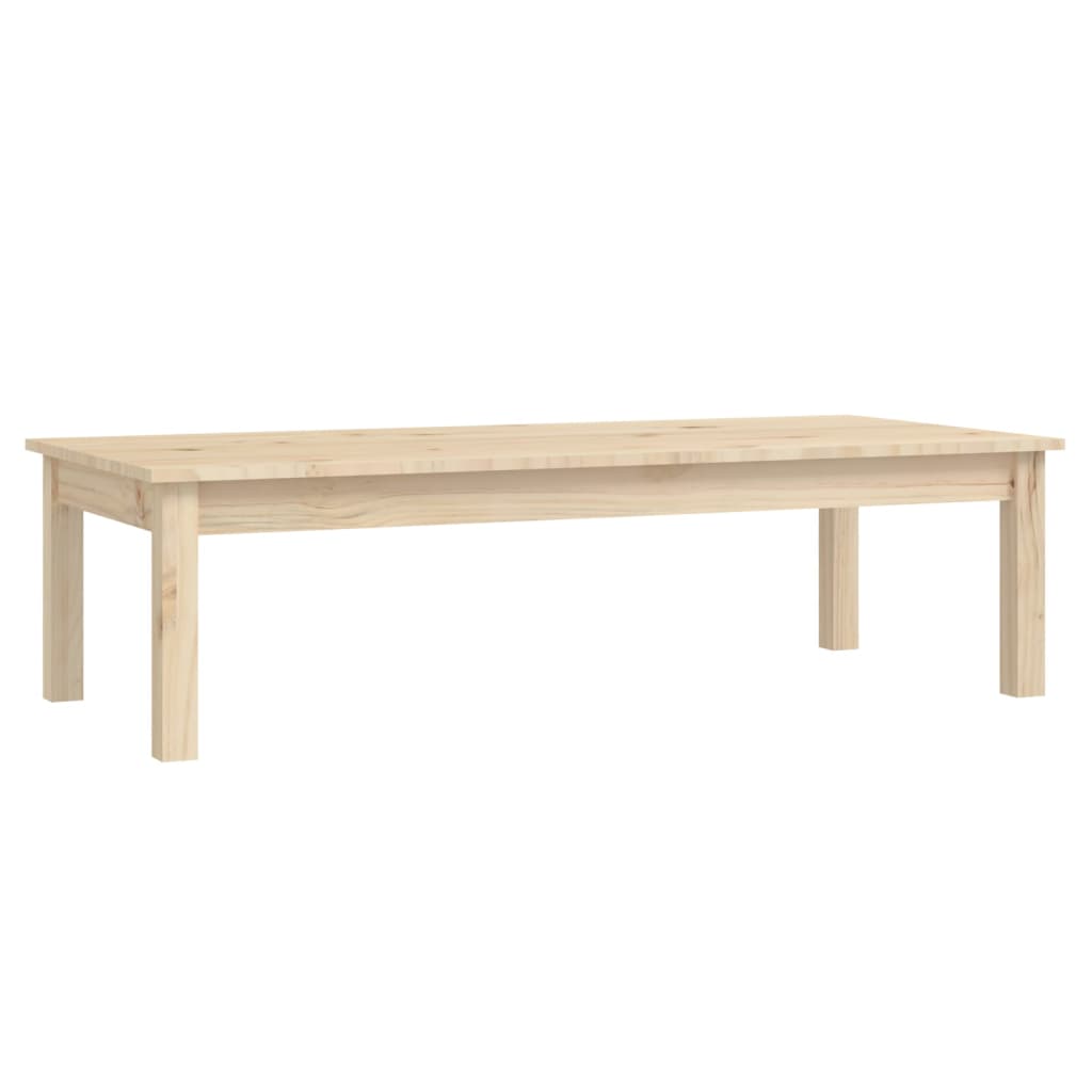 vidaXL Mesa de centro de madera maciza de pino 110x50x30 cm