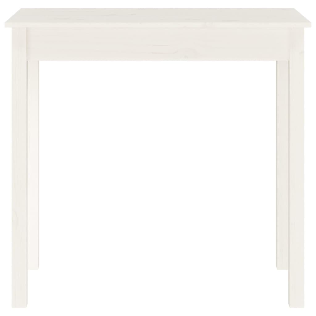 vidaXL Mesa consola de madera maciza de pino blanco 80x40x75 cm