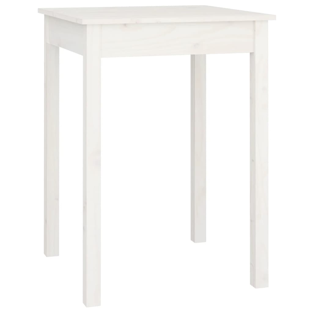 vidaXL Mesa de comedor madera maciza de pino blanca 55x55x75 cm