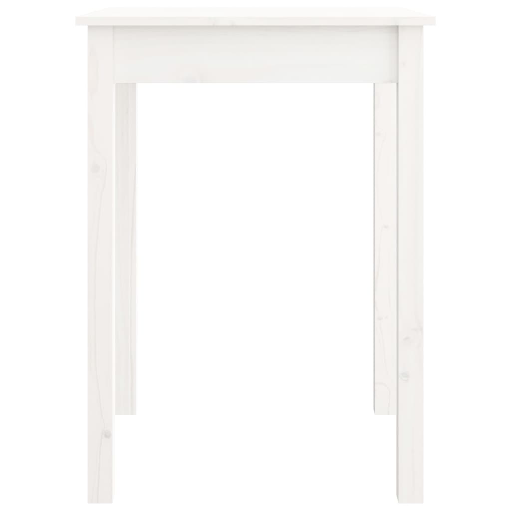 vidaXL Mesa de comedor madera maciza de pino blanca 55x55x75 cm