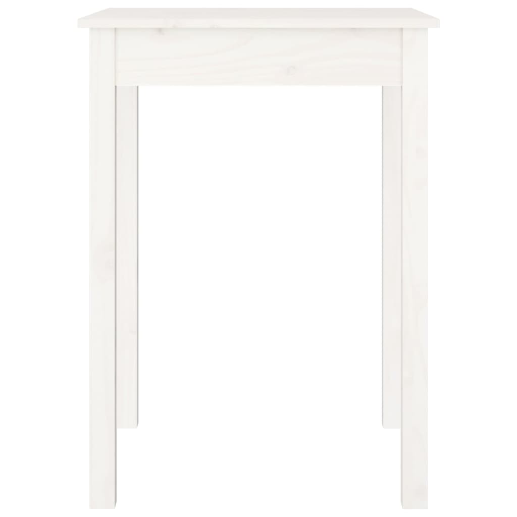 vidaXL Mesa de comedor madera maciza de pino blanca 55x55x75 cm