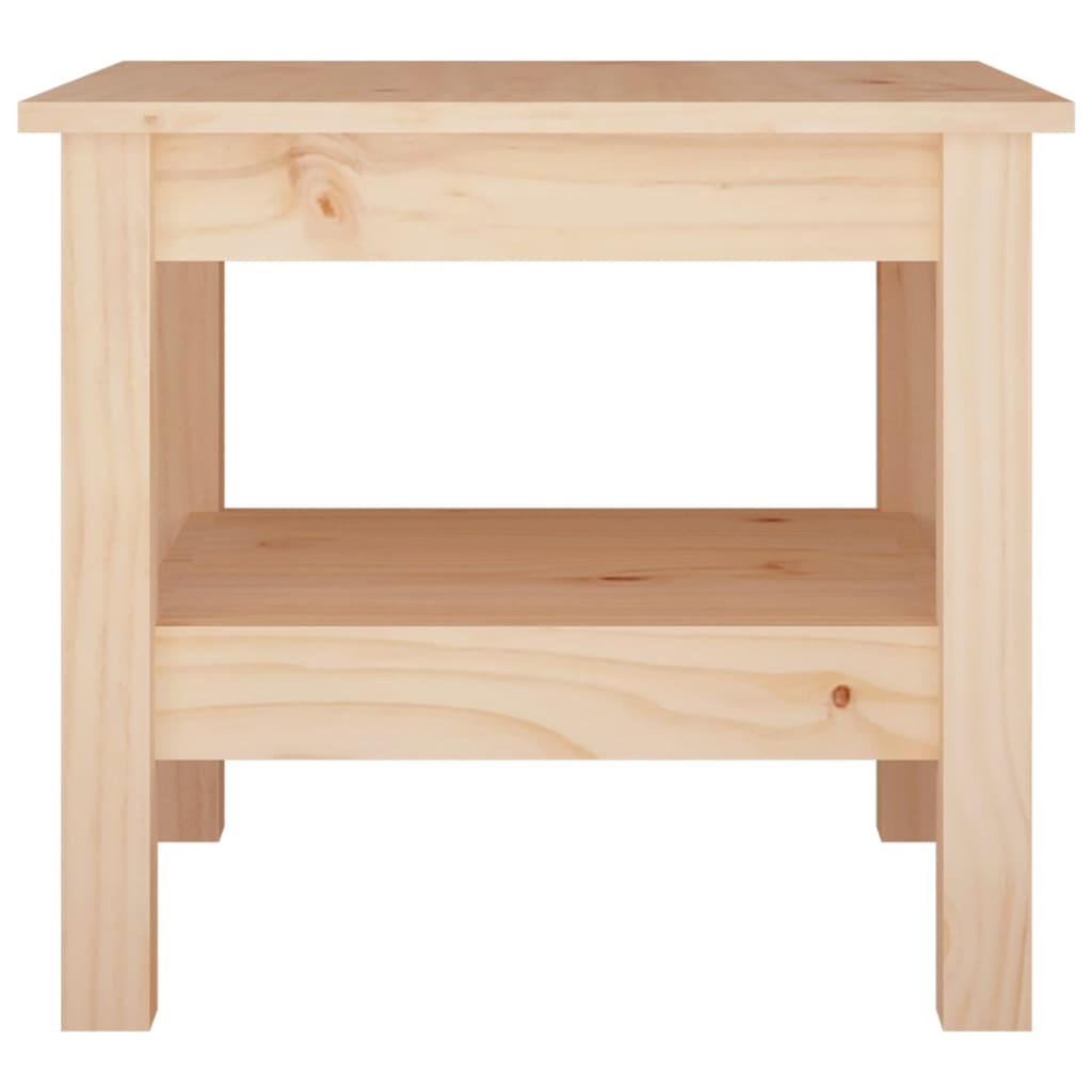 vidaXL Mesa de centro de madera maciza de pino 45x45x40 cm