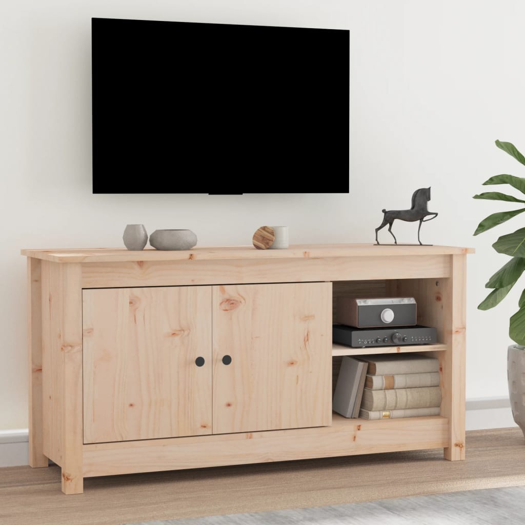 vidaXL Mueble de TV de madera maciza de pino 103x36,5x52 cm