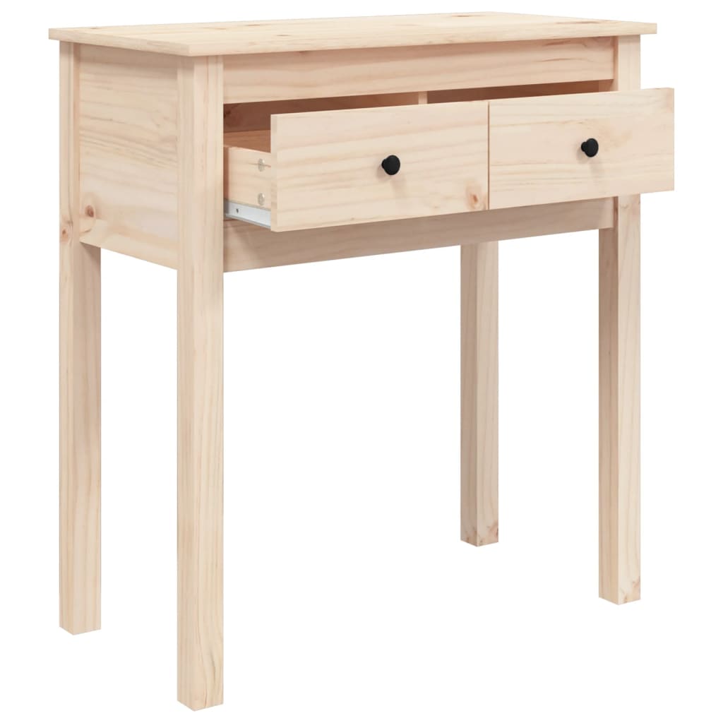 vidaXL Mesa consola madera maciza de pino 70x35x75 cm