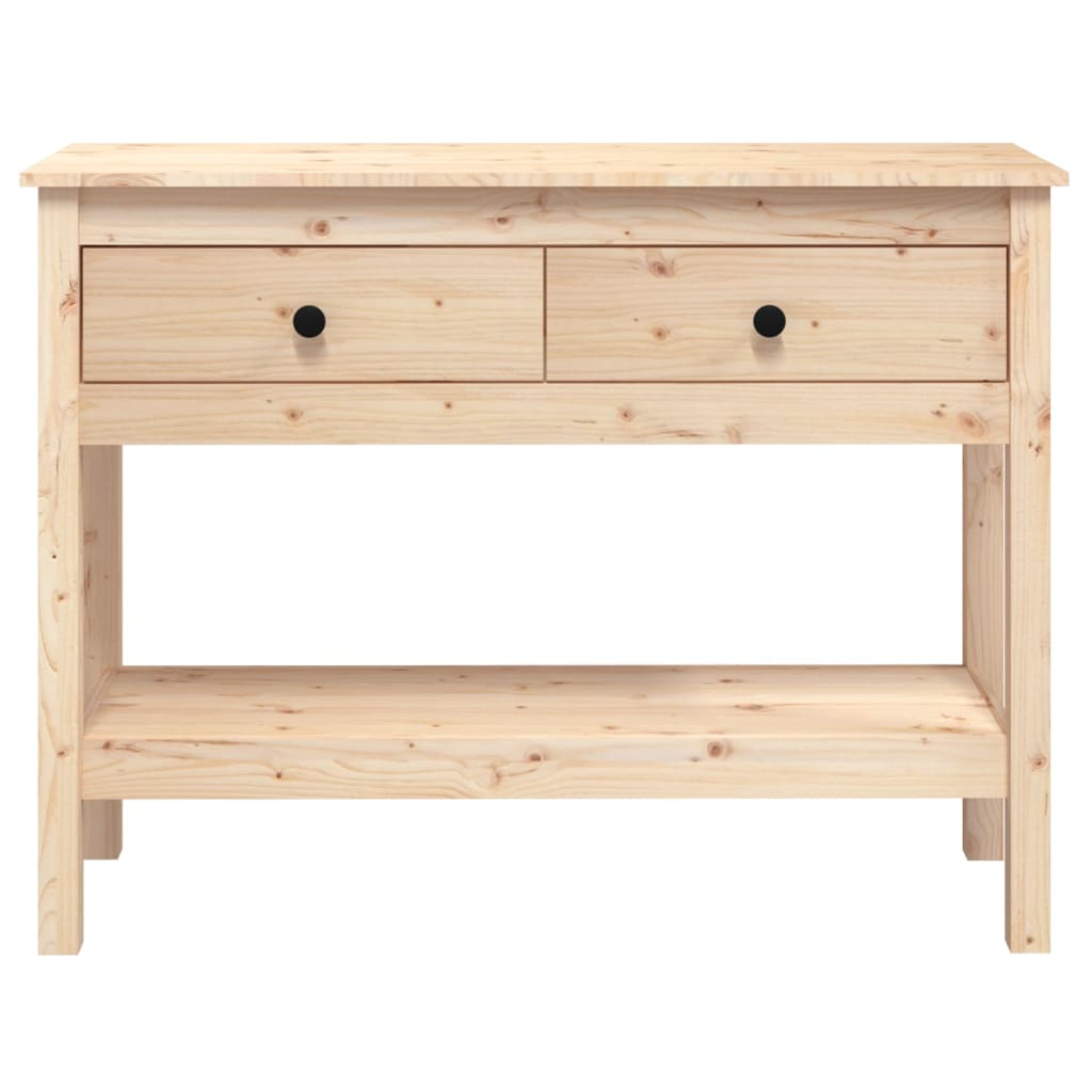 vidaXL Mesa consola madera maciza de pino 100x35x75 cm