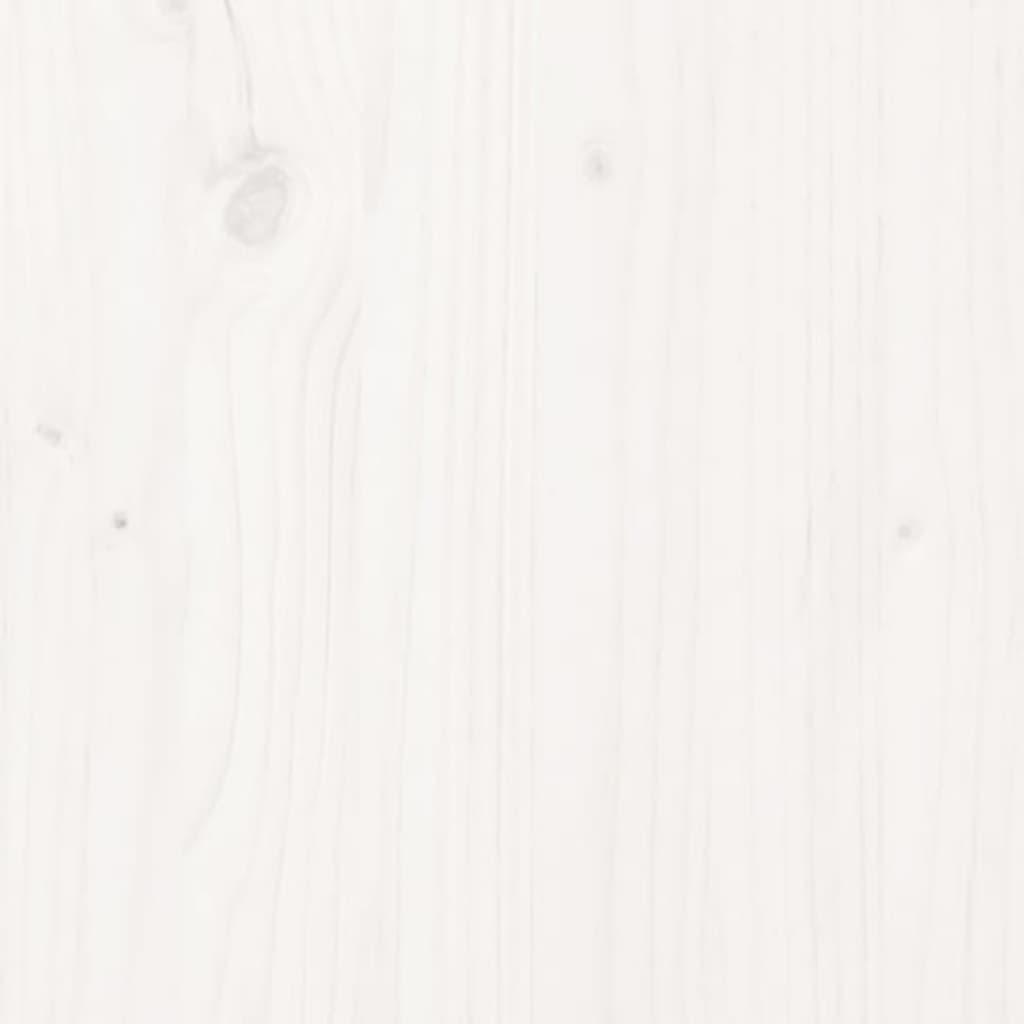 vidaXL Mesa consola de madera maciza de pino blanco 100x35x75 cm