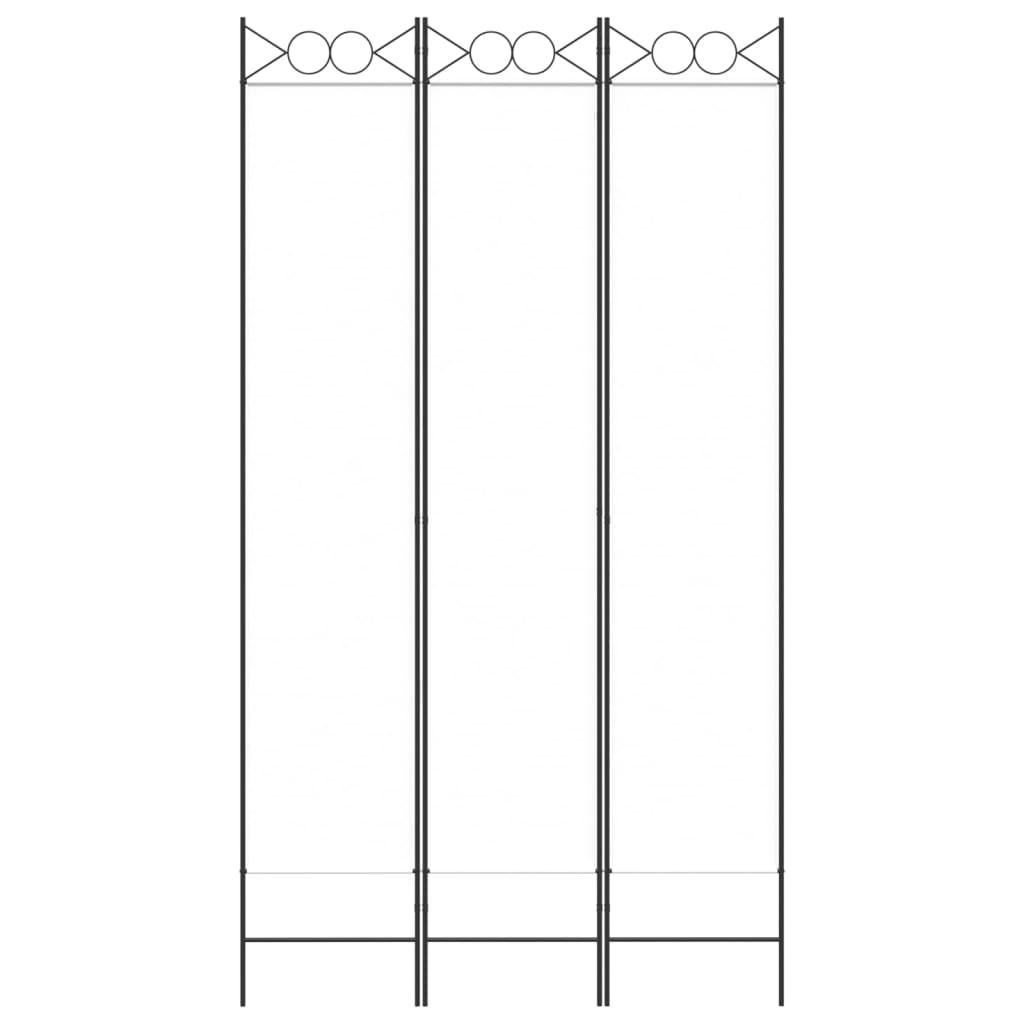 vidaXL Biombo divisor de 3 paneles de tela blanco 120x220 cm