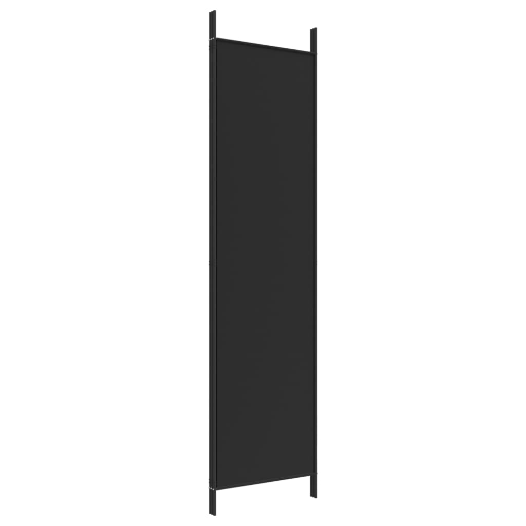 vidaXL Biombo divisor de 3 paneles de tela negro 150x200 cm