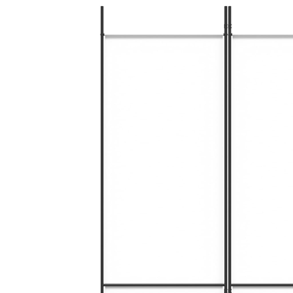 vidaXL Biombo divisor de 4 paneles de tela blanco 200x220 cm